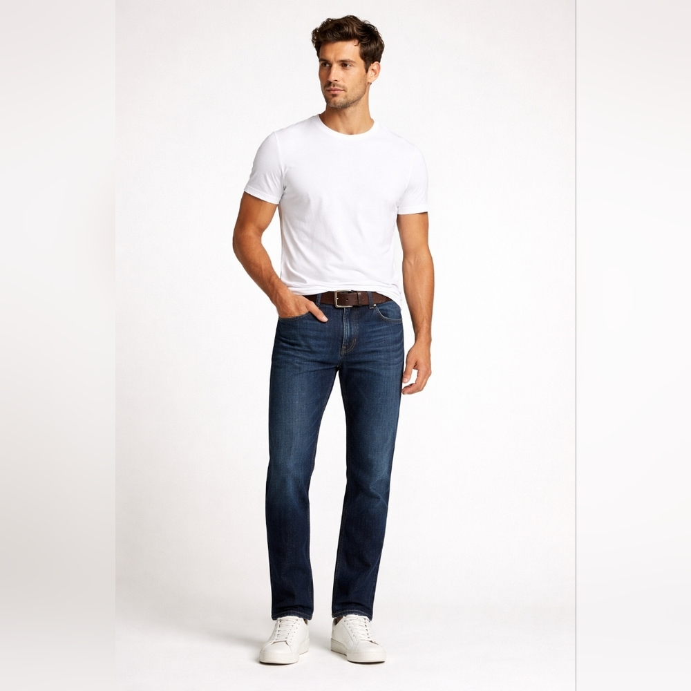 Joe’s Jeans Navy Kinetic Denim Jeans | Size 36 | Brixton Straight + Narrow | NWT